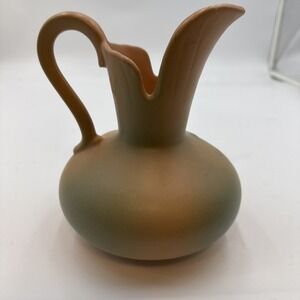 Vintage Weller Pottery Pitcher Since 1872 Dogwood Flower Peach 7" Rose Art Deco